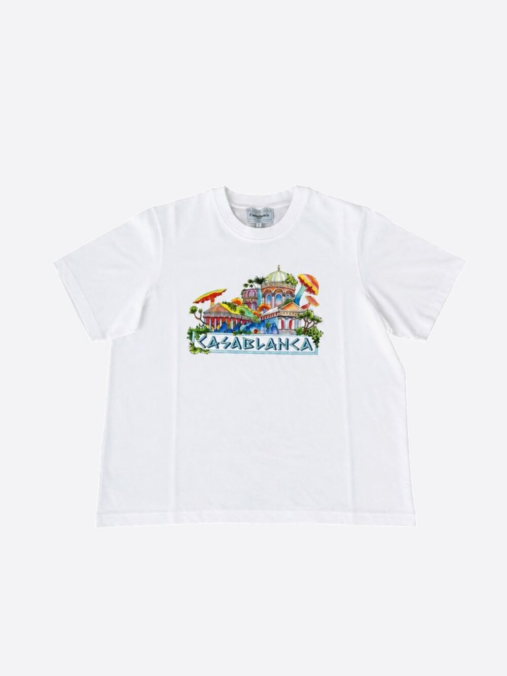 Casablanca White & Multicolor Road To Knowledge Graphic T-Shirt